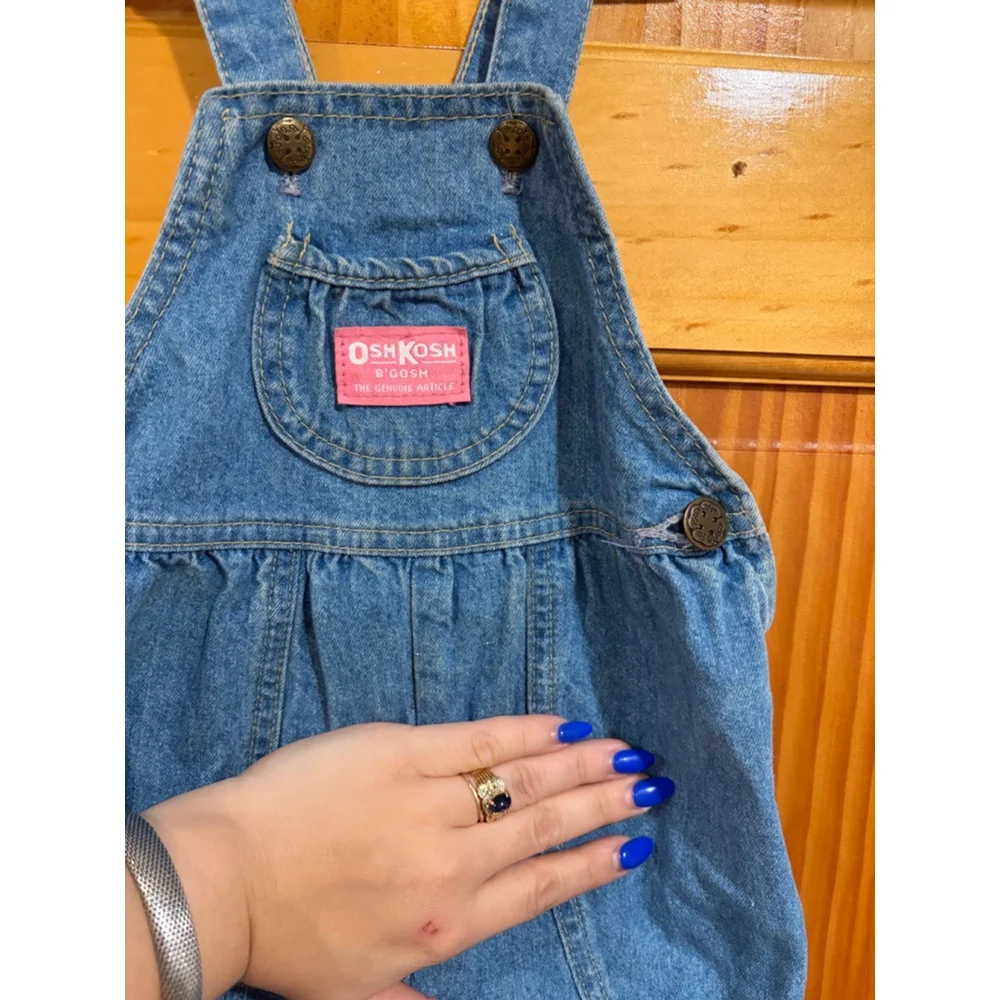 Vintage OshKosh B’gosh Made in USA Denim Balloon Overalls 18M Genuine Article